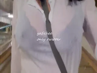 비가 쏟아진당..⛈️?️ 블라우스가 젖어버렸어욤..♥ #섹트 #야노 #거유